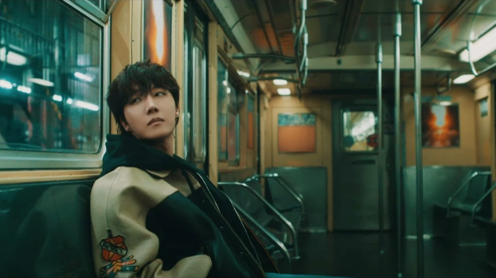 Official project thumbnail for j-hope’s on the street, set inside a New York subway car.
